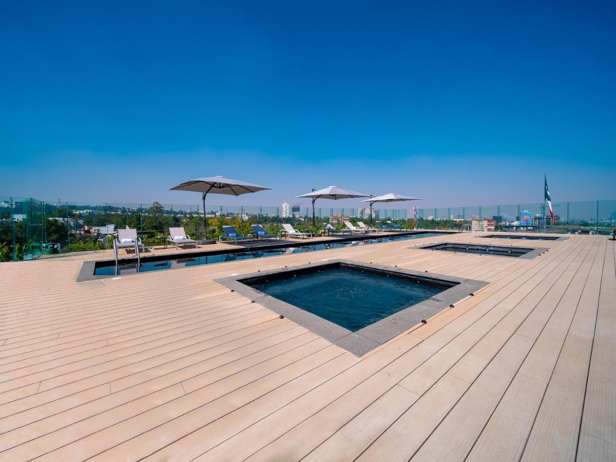 Galeria Plaza San Jeronimo Hotel Mexico-stad Buitenkant foto Rooftop pool